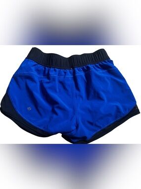 Lululemon Two With One Short (Reversible 3") Black / Jet Stream Size 6 Gym Run